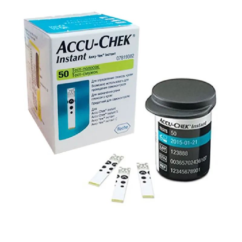 نوار تست قند خون آکیو چک مدل اینستند بسته 50 عددی