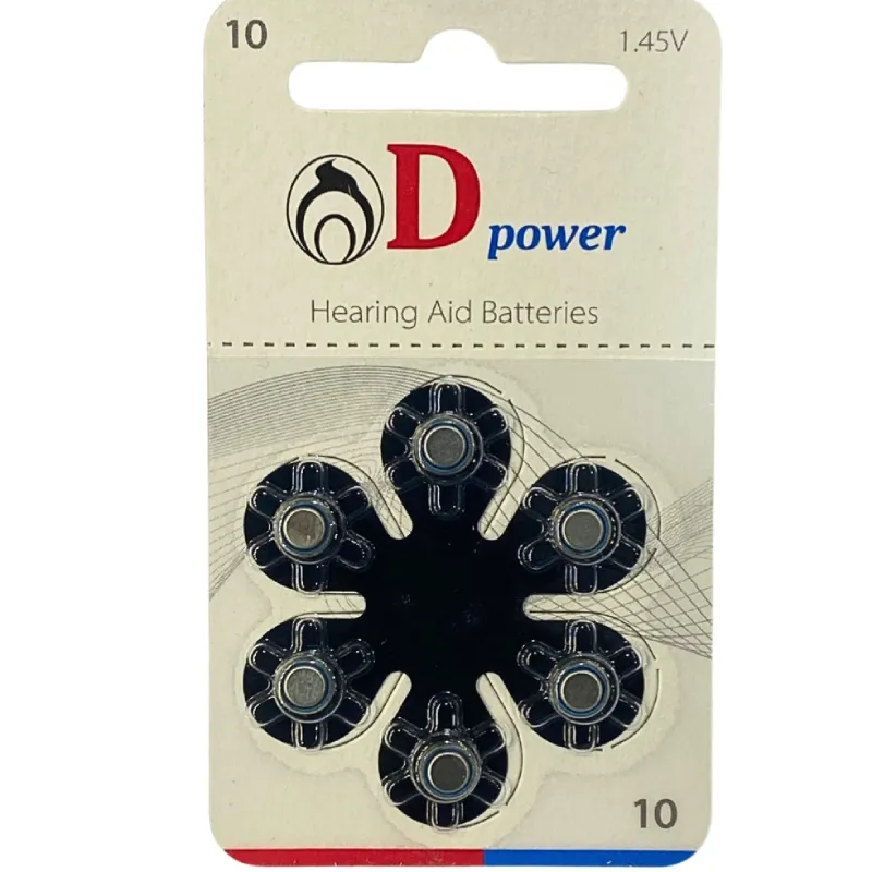 باتری سمعک دی پاور سایز 10