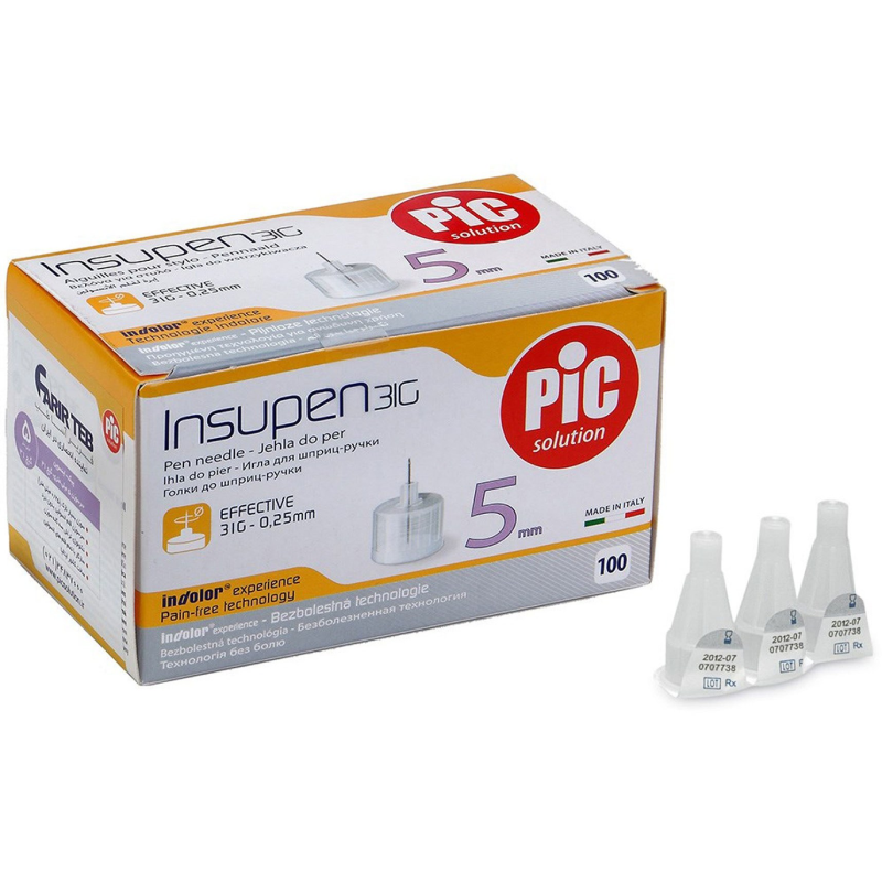 سر سوزن انسولین‌ PiC سایز 5 میلی متری