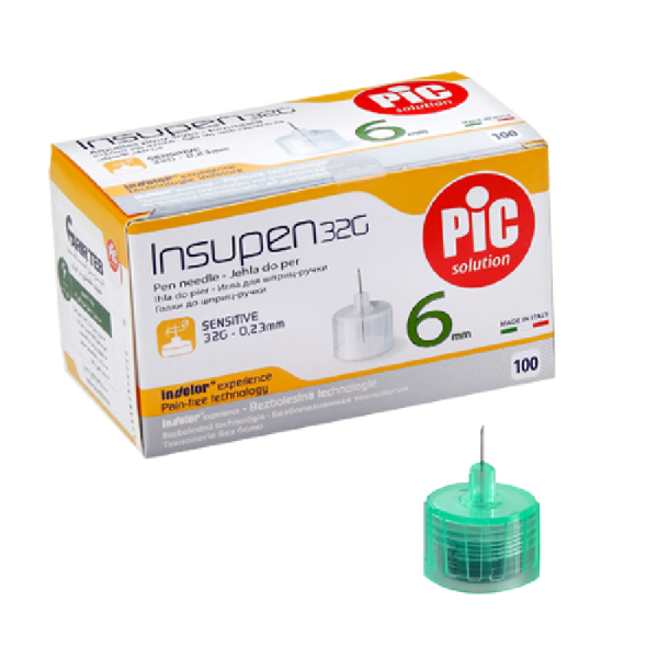 سر سوزن انسولین‌ PiC سایز 6 میلی متری